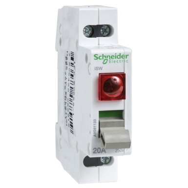 A9S61120 - Acti9, iSW control switch with indicator light 230V 1P 20A 250VAC - Schneider Electric - Acti9, iSW control switch with indicator light 230V 1P 20A 250VAC - Schneider Electric - 0