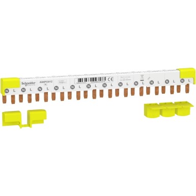 A9XPC612 - Comb busbar, Acti9, 1L+N, 9 mm pitch, 12 modules, 80 A - Schneider Electric - Comb busbar, Acti9, 1L+N, 9 mm pitch, 12 modules, 80 A - Schneider Electric - 0