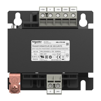 ABL6TS10B - Phaseo - voltage transformer - 230..400V - 1x24V - 100VA - Schneider Electric - Phaseo - voltage transformer - 230..400V - 1x24V - 100VA - Schneider Electric - 6