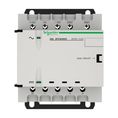 ABL8FEQ24005 - Rectified and filtered power supply 1 or 2phase 400 V AC 24 V 0.5 A - Schneider Electric - Rectified and filtered power supply 1 or 2phase 400 V AC 24 V 0.5 A - Schneider Electric - 5