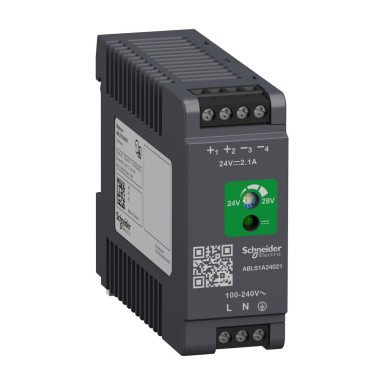 ABLS1A24021 - Regulated Power Supply, 100240V AC, 24V 2.1 A, single phase, Optimized - Schneider Electric - Regulated Power Supply, 100240V AC, 24V 2.1 A, single phase, Optimized - Schneider Electric - 0