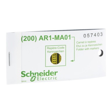 AR1MA010 - Marker, Linergy TR cable ends, yellow, clipin type, character 0, Numeric, set of 200 - Schneider Electric - Marker, Linergy TR cable ends, yellow, clipin type, character 0, Numeric, set of 200 - Schneider Electric - 0