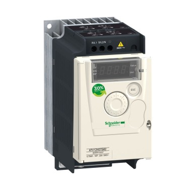 ATV12H055M2 - Variable speed drive ATV12 0.55kW 0.75hp 200..240V 1ph with heat sink - Schneider Electric - Variable speed drive ATV12 0.55kW 0.75hp 200..240V 1ph with heat sink - Schneider Electric - 0