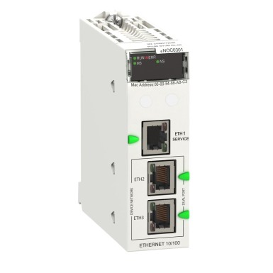 BMENOC0301 - Network module, Modicon M580, Ethernet IP/Modbus TCP - Schneider Electric - Network module, Modicon M580, Ethernet IP/Modbus TCP - Schneider Electric - 0