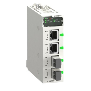 BMXNRP0201C - fiber converter, Modicon X80, SM/LC 2CH 100Mb, for severe environment - Schneider Electric - fiber converter, Modicon X80, SM/LC 2CH 100Mb, for severe environment - Schneider Electric - 0