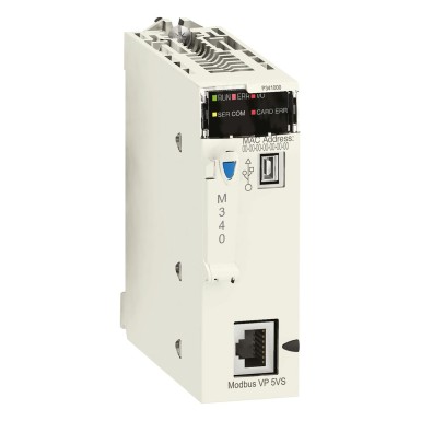 BMXP341000 - Processor module, Modicon M340 automation platform, max 512 discrete + 128 analog I/O, Modbus - Schneider Electric - Processor module, Modicon M340 automation platform, max 512 discrete + 128 analog I/O, Modbus - Schneider Electric - 0