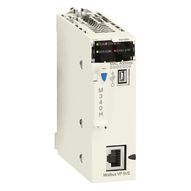 BMXP341000H - Processor module, Modicon M340 automation platform, max 512 discrete + 128 analog I/O, Modbus - Schneider Electric - Processor module, Modicon M340 automation platform, max 512 discrete + 128 analog I/O, Modbus - Schneider Electric - 0