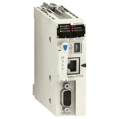 BMXP3420102 - Processor module, Modicon M340 automation platform, max 1024 discrete + 256 analog I/O - Schneider Electric - Processor module, Modicon M340 automation platform, max 1024 discrete + 256 analog I/O - Schneider Electric - 0