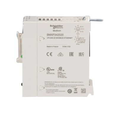 BMXP342020 - Processor module, Modicon M340 automation platform, max 1024 discrete + 256 analog I/O, Modbus, Ethe - Schneider Electric - Processor module, Modicon M340 automation platform, max 1024 discrete + 256 analog I/O, Modbus, Ethe - Schneider Electric - 3