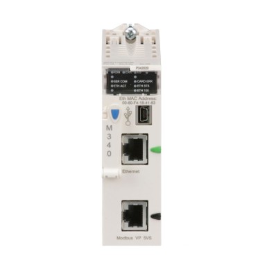 BMXP342020 - Processor module, Modicon M340 automation platform, max 1024 discrete + 256 analog I/O, Modbus, Ethe - Schneider Electric - Processor module, Modicon M340 automation platform, max 1024 discrete + 256 analog I/O, Modbus, Ethe - Schneider Electric - 2