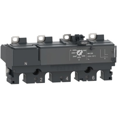 C106MA100 - Trip unit MA100, ComPacT NSX100/160/250, 4 poles 3D (neutral not protected), magnetic, motor protection, 100A rating - Schneider Electric - Trip unit MA100, ComPacT NSX100/160/250, 4 poles 3D (neutral not protected), magnetic, motor protection, 100A rating - Schneider Electric - 0