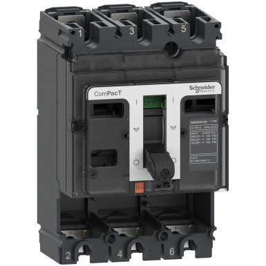 C10F3D - Circuit breaker basic frame, ComPacT NSX100F DC, 36kA/750VDC, 3 poles, 100A frame rating, without trip unit - Schneider Electric - Circuit breaker basic frame, ComPacT NSX100F DC, 36kA/750VDC, 3 poles, 100A frame rating, without trip unit - Schneider Electric - 0