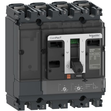 C10F4TM080D1 - Circuit breaker, ComPacT NSX80 DC PV, 10kA/1000VDC, 4 poles, TM-DC PV trip unit 80A - Schneider Electric - Circuit breaker, ComPacT NSX80 DC PV, 10kA/1000VDC, 4 poles, TM-DC PV trip unit 80A - Schneider Electric - 0