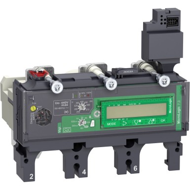 C6337E570 - Trip unit MicroLogic Vigi 7.3E, ComPacT NSX630, 3 poles, basic and earth leakage protections, energy meter, 570A rating - Schneider Electric - Trip unit MicroLogic Vigi 7.3E, ComPacT NSX630, 3 poles, basic and earth leakage protections, energy meter, 570A rating - Schneider Electric - 0