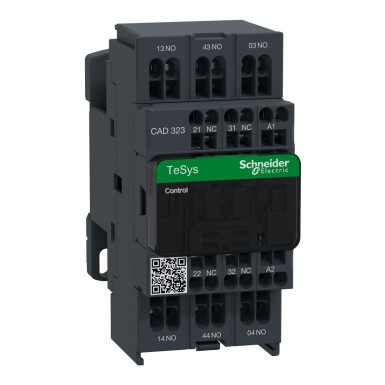 CAD323E7 - Control relay, TeSys Deca, 3NO+2NC, 0 to 690V, 48VAC 50/60Hz standard coil, spring - Schneider Electric - Control relay, TeSys Deca, 3NO+2NC, 0 to 690V, 48VAC 50/60Hz standard coil, spring - Schneider Electric - 0