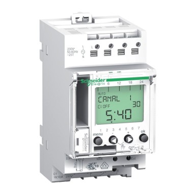 CCT15401 - Acti9 IHP+ 1C digital time switch 24 hours + 7 days - Schneider Electric - Acti9 IHP+ 1C digital time switch 24 hours + 7 days - Schneider Electric - 0