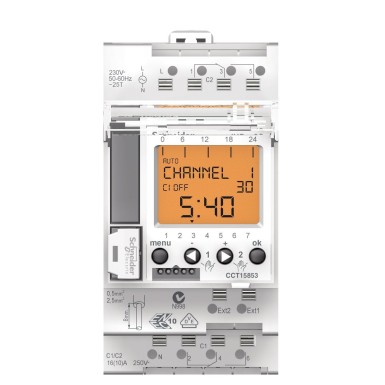 CCT15403 - Acti9 IHP+ 2C digital time switch 24 hours + 7 days - Schneider Electric - Acti9 IHP+ 2C digital time switch 24 hours + 7 days - Schneider Electric - 0