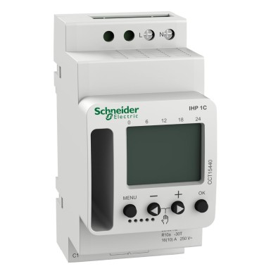 CCT15440 - Acti9 IHP 1C e (24h/7d) programmable time switch - Schneider Electric - Acti9 IHP 1C e (24h/7d) programmable time switch - Schneider Electric - 0