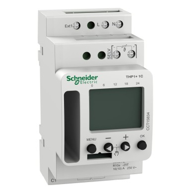 CCT15834 - Acti9 THP1+ 1C (24h/7d) programmable thermostat - Schneider Electric - Acti9 THP1+ 1C (24h/7d) programmable thermostat - Schneider Electric - 0