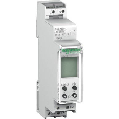 CCT15838 - Acti9 IHP+ 1C 18 mm digital time switch with weekly program - Schneider Electric - Acti9 IHP+ 1C 18 mm digital time switch with weekly program - Schneider Electric - 0