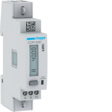 ECR140D - 1Ph kWhmeter direct 40A 1M MODBUS MID - Hager - 1Ph kWhmeter direct 40A 1M MODBUS MID - Hager - 0