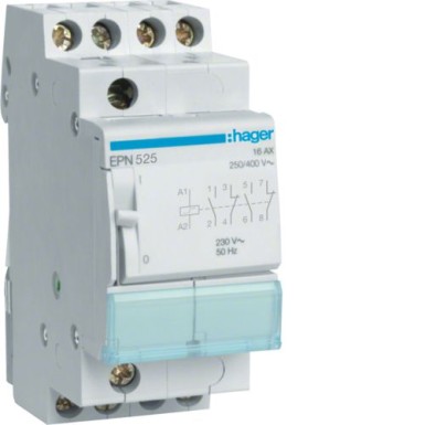 EPN525 - Latching relay 2NC+2NO 230V - Hager - Latching relay 2NC+2NO 230V - Hager - 0