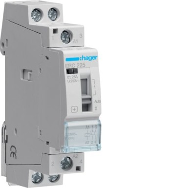 ERC225 - Override Contactor 25A, 2NO, 230V - Hager - Override Contactor 25A, 2NO, 230V - Hager - 0