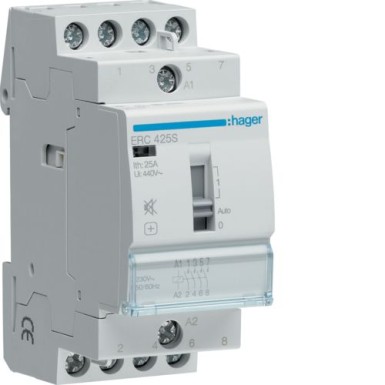 ERC425S - Humfree Override Cont. 25A, 4NO, 230V - Hager - Humfree Override Cont. 25A, 4NO, 230V - Hager - 0