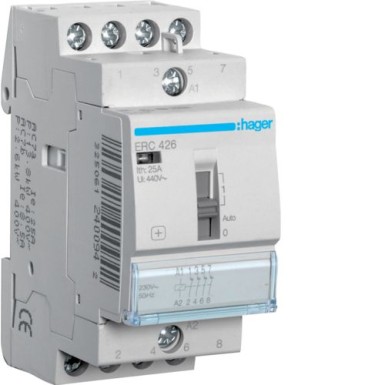 ERC426 - Override Contactor 25A, 4NC, 230V - Hager - Override Contactor 25A, 4NC, 230V - Hager - 0