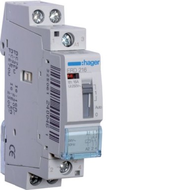 ERD216 - Relay 16A, 2NO, 24V - Hager - Relay 16A, 2NO, 24V - Hager - 0