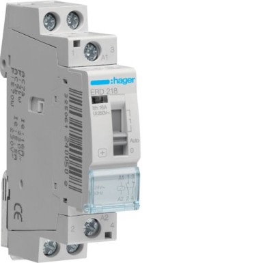 ERD218 - Relay 16A, 1NO+1NC, 24V - Hager - Relay 16A, 1NO+1NC, 24V - Hager - 0