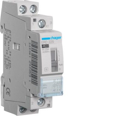 ERD225 - Override Contactor 25A, 2NO, 24V - Hager - Override Contactor 25A, 2NO, 24V - Hager - 0