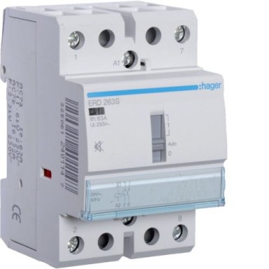 ERD263S - Humfree Override Contactor 63A, 2NO, 24V - Hager - Humfree Override Contactor 63A, 2NO, 24V - Hager - 0