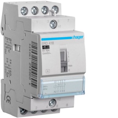 ERD418 - Relay 16A, 2NO+2NC, 24V - Hager - Relay 16A, 2NO+2NC, 24V - Hager - 0