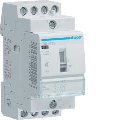 ERD418S - Humfree Relay 16A, 2NO+2NC, 24V - Hager - Humfree Relay 16A, 2NO+2NC, 24V - Hager - 0