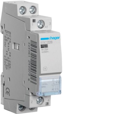 ESC226 - Contactor 25A, 2NC, 230V - Hager - Contactor 25A, 2NC, 230V - Hager - 0