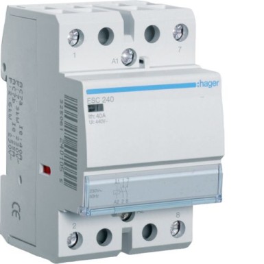 ESC240 - Contactor 40A, 2NO, 230V - Hager - Contactor 40A, 2NO, 230V - Hager - 0