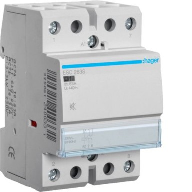 ESC263S - Humfree Contactor 63A, 2NO, 230V - Hager - Humfree Contactor 63A, 2NO, 230V - Hager - 0