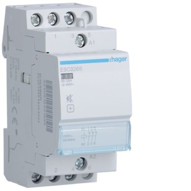 ESC326S - Humfree Contactor 25A, 3NC, 230V - Hager - Humfree Contactor 25A, 3NC, 230V - Hager - 0