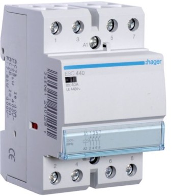 ESC440 - Contactor 40A, 4NO, 230V - Hager - Contactor 40A, 4NO, 230V - Hager - 0