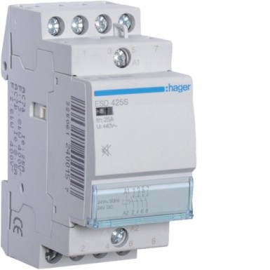 ESD425S - Humfree Contactor 25A, 4NO, 24V - Hager - Humfree Contactor 25A, 4NO, 24V - Hager - 0