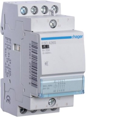 ESD426S - Humfree Contactor 25A, 4NC, 24V - Hager - Humfree Contactor 25A, 4NC, 24V - Hager - 0