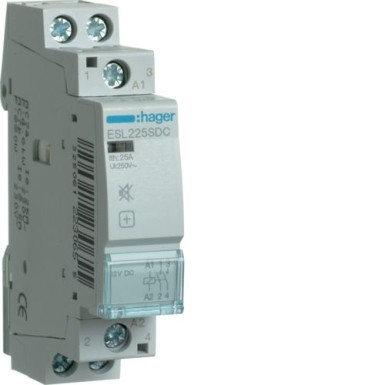 ESL225SDC - Humfree Contactor 25A, 2NO, 12VDC - Hager - Humfree Contactor 25A, 2NO, 12VDC - Hager - 0