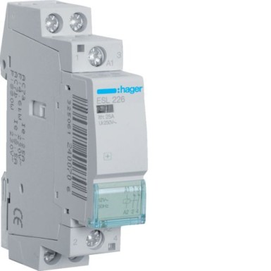 ESL226 - Contactor 25A, 2NC, 12V - Hager - Contactor 25A, 2NC, 12V - Hager - 0