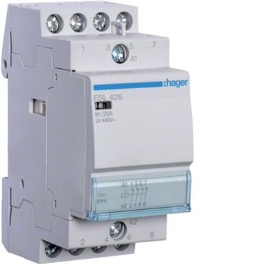 ESL426 - Contactor 25A, 4NC, 12V - Hager - Contactor 25A, 4NC, 12V - Hager - 0