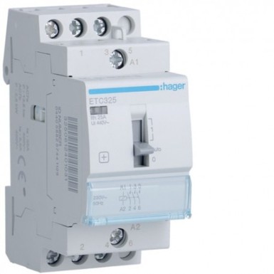 ETC325 - Day-Night contactor 25A - 3N - 230V - Ref: ETC325 - Hager - Day-Night contactor 25A - 3N - 230V - Ref: ETC325 - Hager - 0