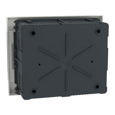 EZ9EUA108 - Modular enclosure, Easy9 EU, flush-mounted, 1x8 modules, 2 ground/neutral terminal strips, smoke door - Schneider Electric - Modular enclosure, Easy9 EU, flush-mounted, 1x8 modules, 2 ground/neutral terminal strips, smoke door - Schneider Electric - 3