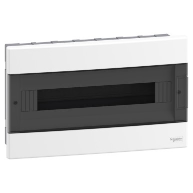 EZ9EUA118 - Modular enclosure, Easy9 EU, flush-mounted, 1x18 modules, 2 ground/neutral terminal strips, smoke door - Schneider Electric - Modular enclosure, Easy9 EU, flush-mounted, 1x18 modules, 2 ground/neutral terminal strips, smoke door - Schneider Electric - 0