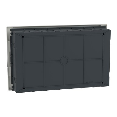 EZ9EUA118 - Modular enclosure, Easy9 EU, flush-mounted, 1x18 modules, 2 ground/neutral terminal strips, smoke door - Schneider Electric - Modular enclosure, Easy9 EU, flush-mounted, 1x18 modules, 2 ground/neutral terminal strips, smoke door - Schneider Electric - 1