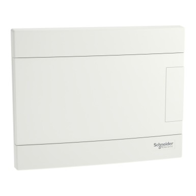 EZ9EUB108 - Modular enclosure, Easy9 EU, flush-mounted, 1x8 modules, 2 ground/neutral terminal strips, white door - Schneider Electric - Modular enclosure, Easy9 EU, flush-mounted, 1x8 modules, 2 ground/neutral terminal strips, white door - Schneider Electric - 0